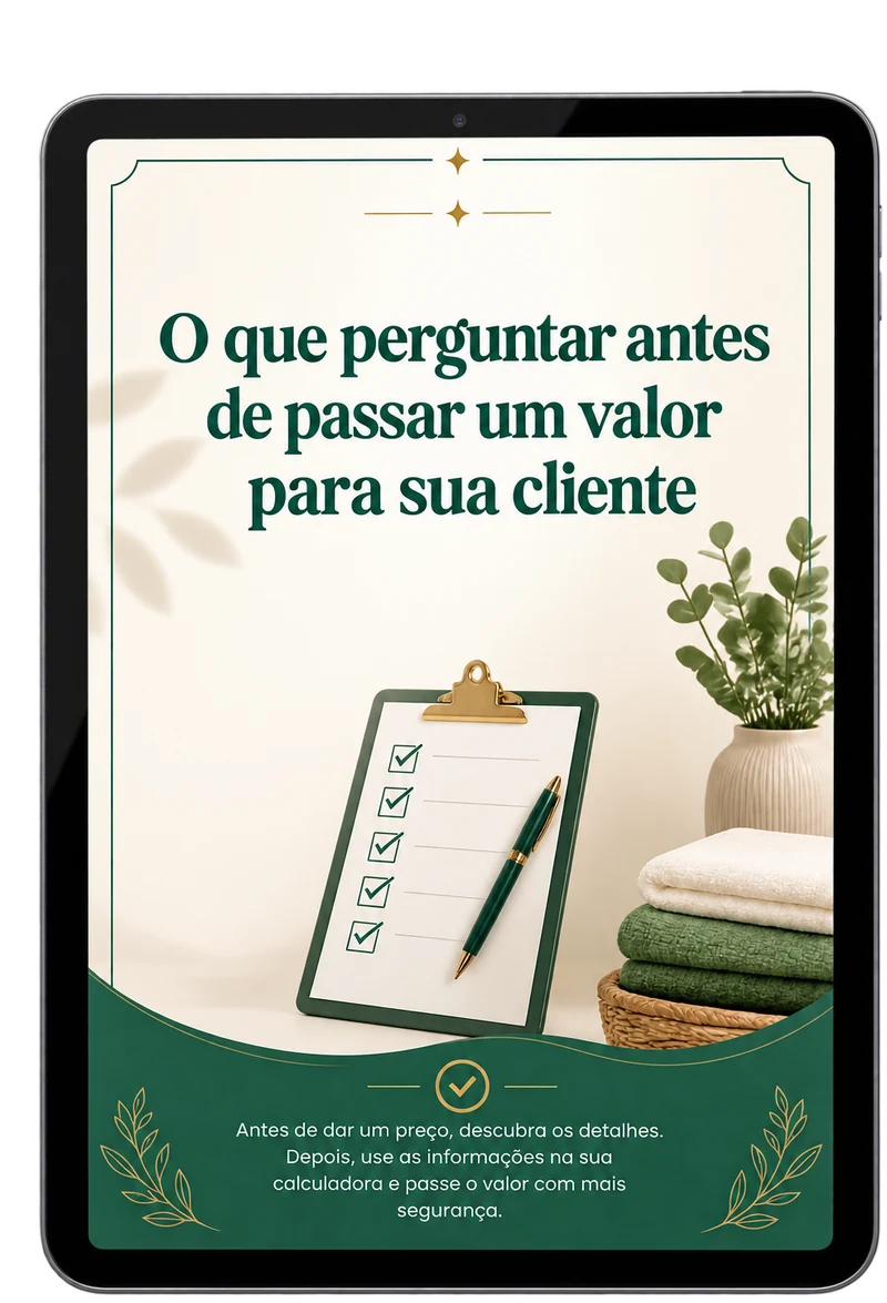 Mockup do material Checklist de orçamento