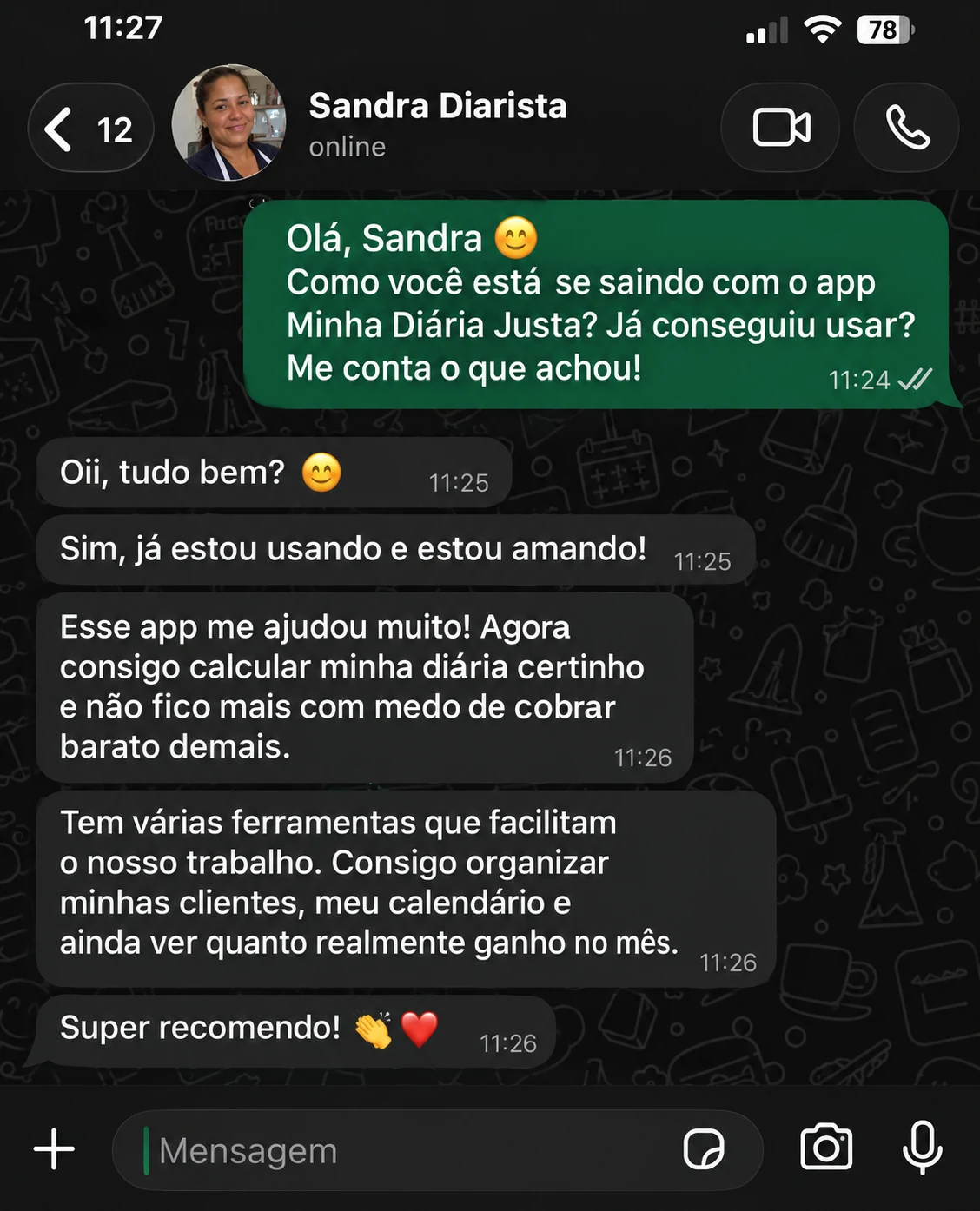 Depoimento da Sandra, diarista, sobre o app Minha Diária Justa